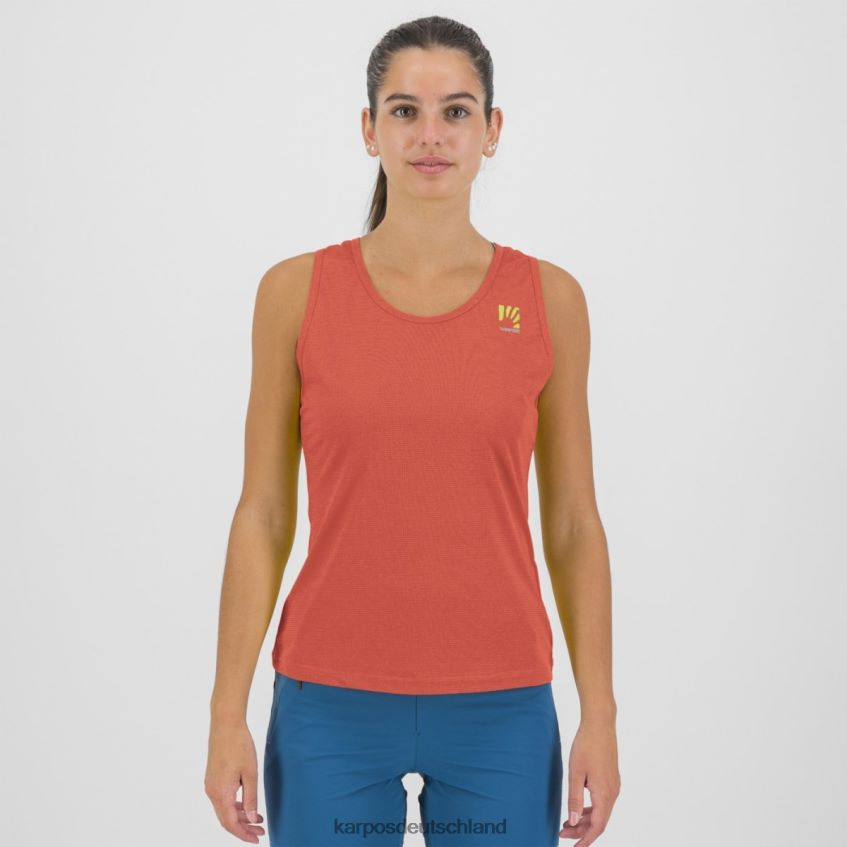 T-Shirt| de Karpos Frauen Loma mit Oberteil Heiße Koralle/Vintage-Indigo/Wolke ZV820Z1382