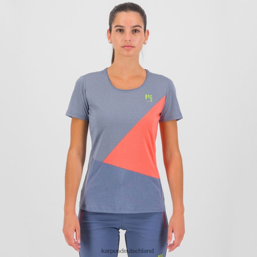 T-Shirt| de Karpos Frauen Nuvolau mit Trikot Vintage-Indigo/heiße Koralle ZV820Z1284