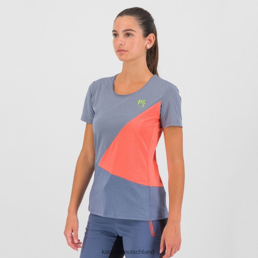 T-Shirt| de Karpos Frauen Nuvolau mit Trikot Vintage-Indigo/heiße Koralle ZV820Z1284