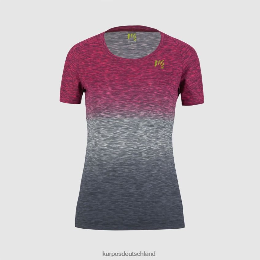 T-Shirt| de Karpos Frauen Prato Piazza mit Trikot Heiße Koralle/Vintage-Indigo ZV820Z1266