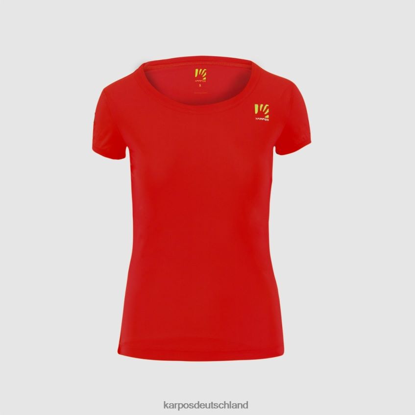 T-Shirt| de Karpos Frauen Sensitiv mit Jersey Flamme scharlachrot ZV820Z1313