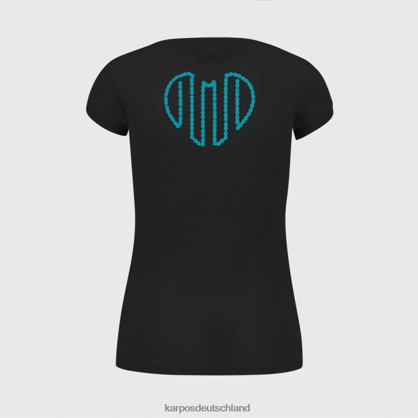 T-Shirt| de Karpos Frauen Val Federia W T-Shirt Schwarz ZV820Z1359