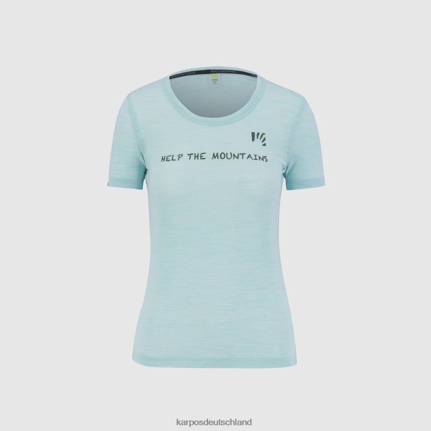 T-Shirt| de Karpos Frauen Vanoi Merino W T-Shirt Aqua-Himmel ZV820Z1243