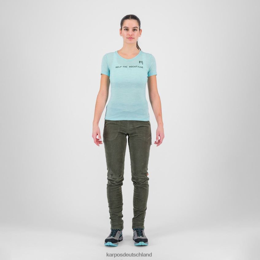 T-Shirt| de Karpos Frauen Vanoi Merino W T-Shirt Aqua-Himmel ZV820Z1243
