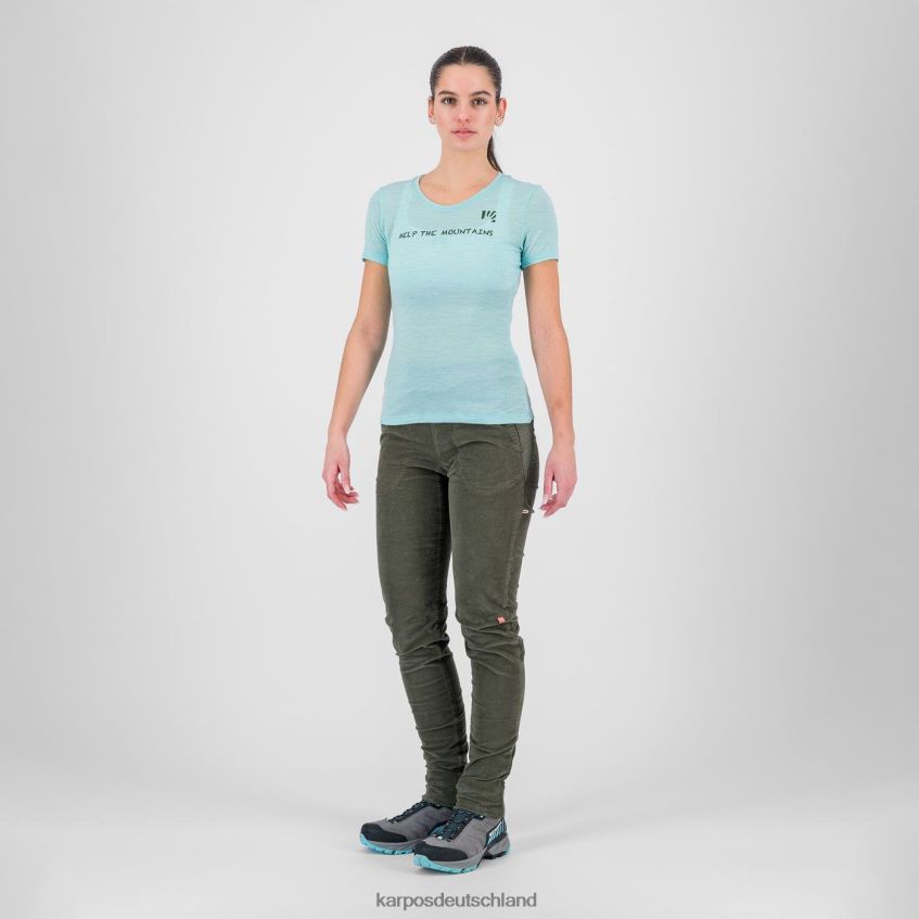T-Shirt| de Karpos Frauen Vanoi Merino W T-Shirt Aqua-Himmel ZV820Z1243
