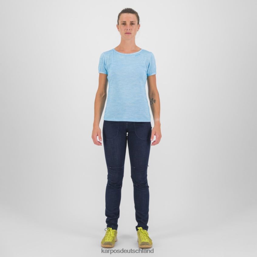 T-Shirt| de Karpos Frauen Verdana Merino W T-Shirt blaues Atoll ZV820Z1262