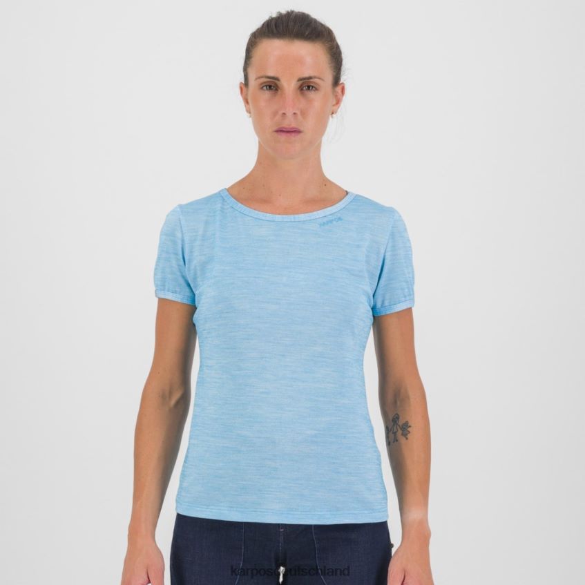 T-Shirt| de Karpos Frauen Verdana Merino W T-Shirt blaues Atoll ZV820Z1262