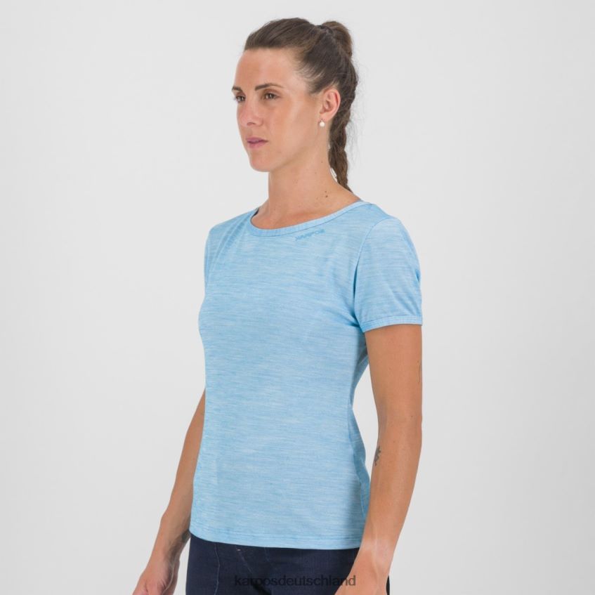 T-Shirt| de Karpos Frauen Verdana Merino W T-Shirt blaues Atoll ZV820Z1262