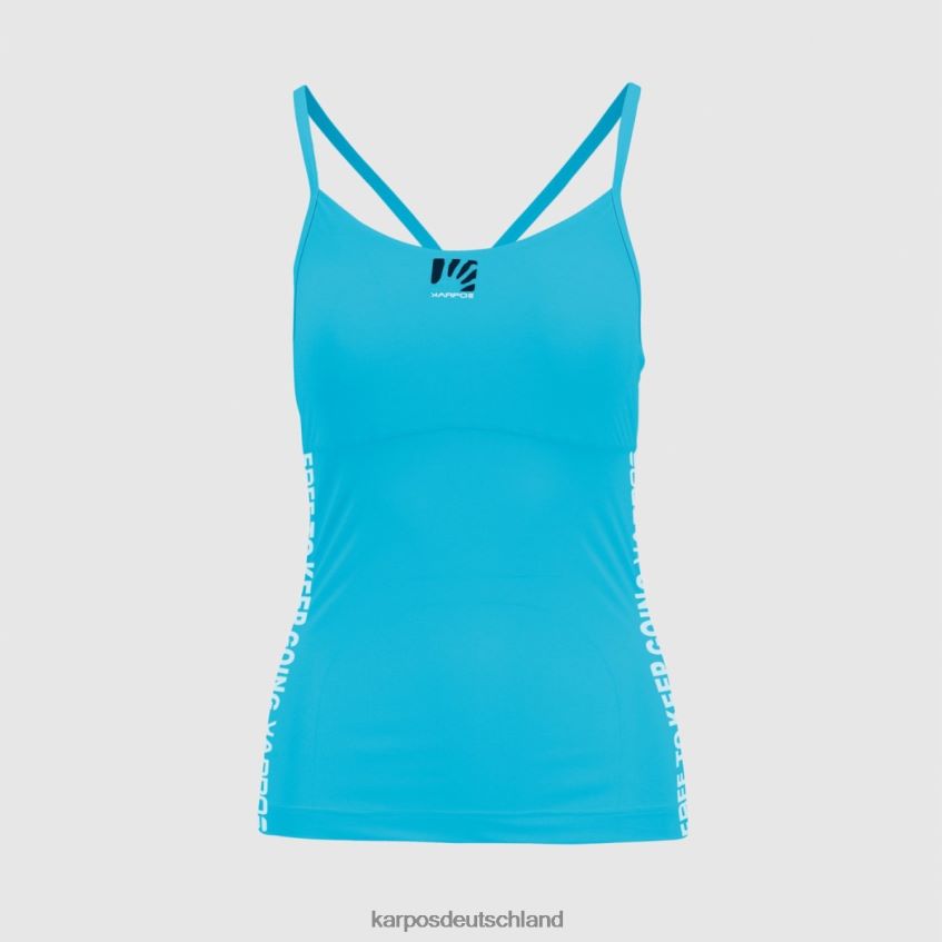 T-Shirt| de Karpos Frauen easyfrizz w top Blaues Atoll/Sky Captain ZV820Z1285