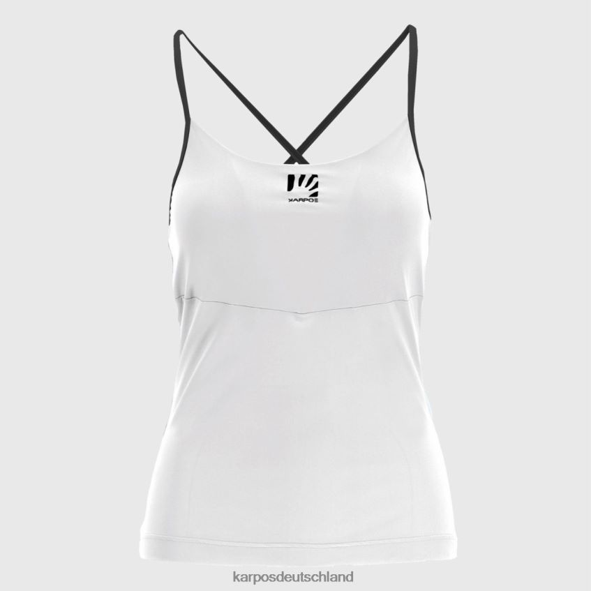 T-Shirt| de Karpos Frauen easyfrizz w top weiß schwarz ZV820Z1289