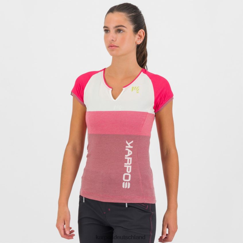 T-Shirt| de Karpos Frauen move evo w trikot Anspielung/Weiß/Kirschen Jubiläum ZV820Z1248