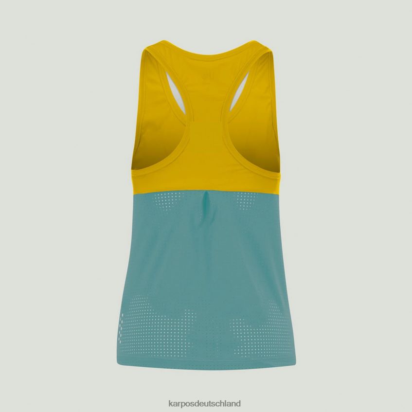 T-Shirt| de Karpos Frauen schnell w top Zitronencurry/Adriablau ZV820Z1348