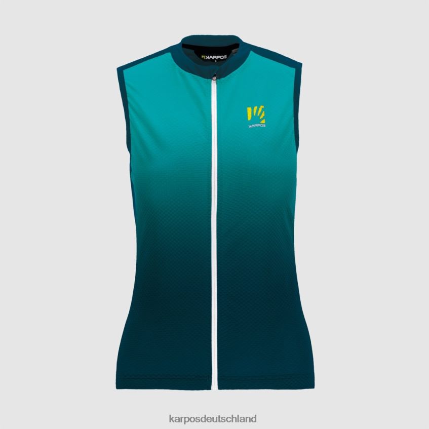 T-Shirt| de Karpos Frauen verve evo w ärmellos marokkanisches Blau/Bluebird ZV820Z1238