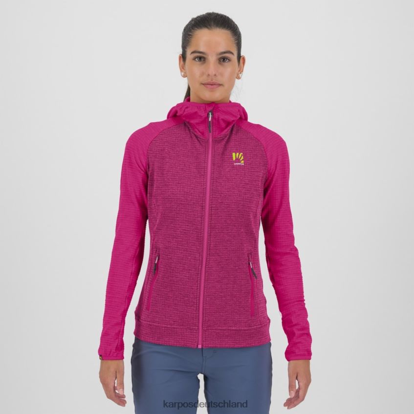 Vlies| de Karpos Frauen Ambrizzola mit Kapuzenpullover mit durchgehendem Reißverschluss Kirschen Jubiläum/Anspielung ZV820Z1166