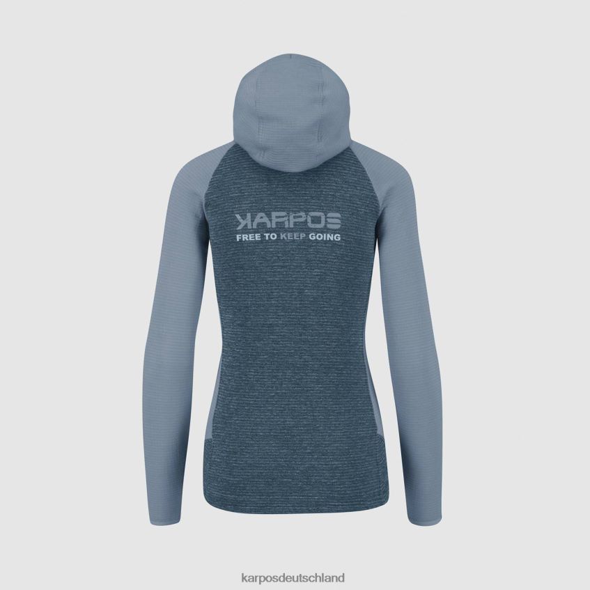 Vlies| de Karpos Frauen Camoscio mit Kapuze mit durchgehendem Reißverschluss Bering-Meer-/Gebirgsquelle ZV820Z1122