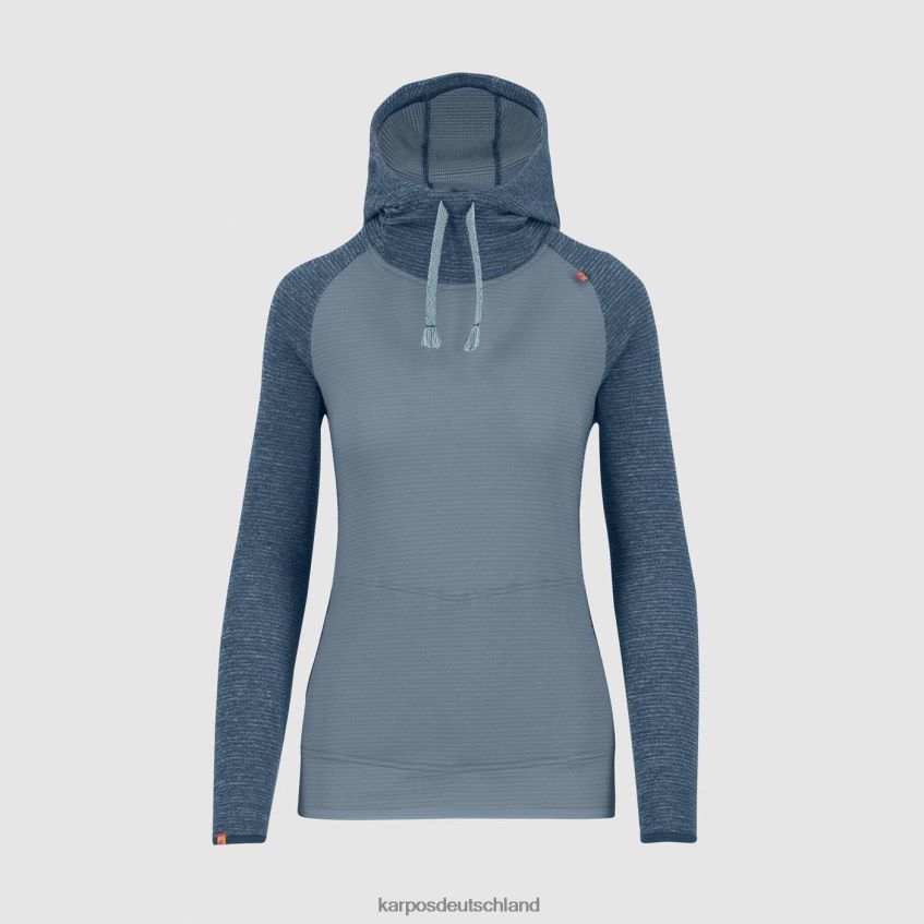 Vlies| de Karpos Frauen Camoscio mit Kapuzenpullover Bergquelle/Beringmeer ZV820Z1175