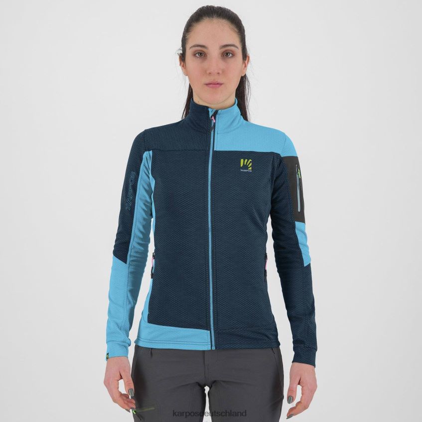 Vlies| de Karpos Frauen Cherz mit Fleece Mitternacht/blaues Atoll ZV820Z1127