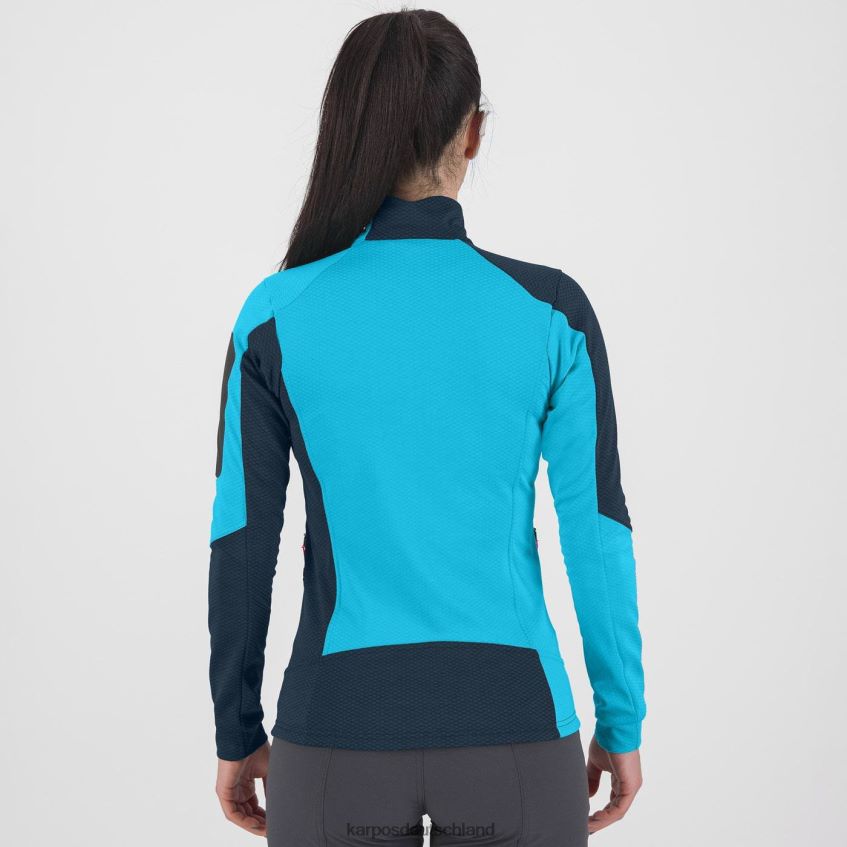 Vlies| de Karpos Frauen Cherz mit Fleece Mitternacht/blaues Atoll ZV820Z1127