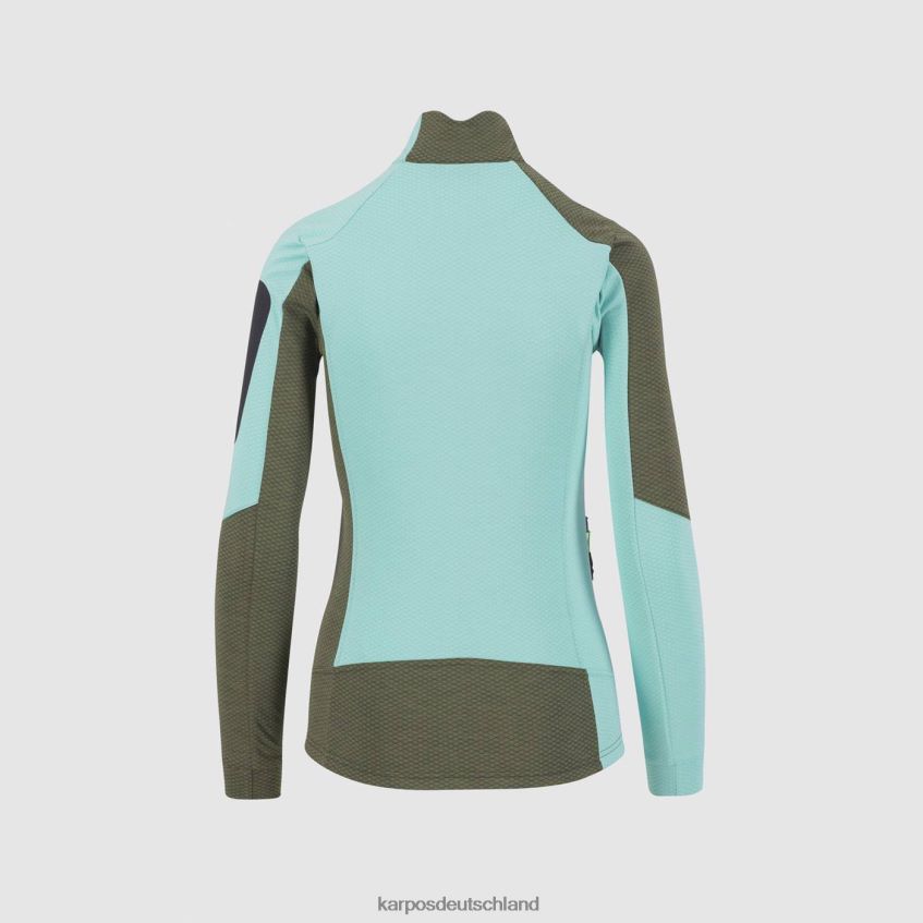 Vlies| de Karpos Frauen Cherz mit Fleece Thymian/Aqua-Himmel ZV820Z1125