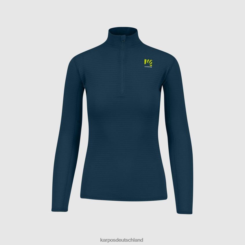 Vlies| de Karpos Frauen Croda Light mit halbem Reißverschluss Mitternacht ZV820Z1218