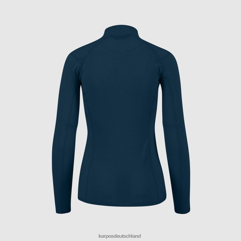 Vlies| de Karpos Frauen Croda Light mit halbem Reißverschluss Mitternacht ZV820Z1218