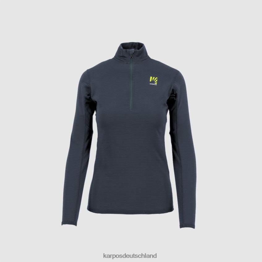 Vlies| de Karpos Frauen Croda Light mit halbem Reißverschluss Tusche ZV820Z1217