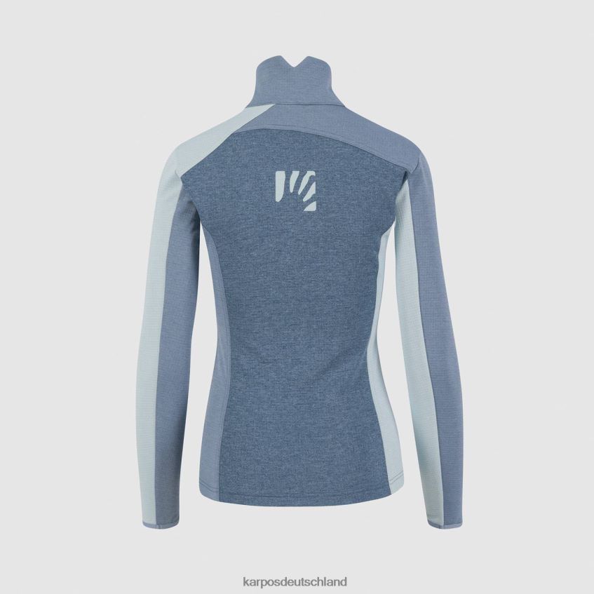 Vlies| de Karpos Frauen Federa-Halbreißverschluss mit Fleece Bering Meer/Bergquelle/str ZV820Z1203