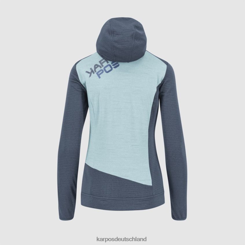 Vlies| de Karpos Frauen Nuvolau mit Fleece Vintage-Indigo/Aqaumarin ZV820Z1181