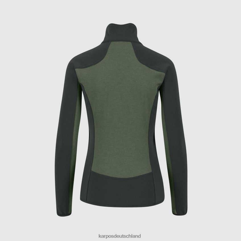 Vlies| de Karpos Frauen Odle mit Fleece Thymian/schwarzer Sand ZV820Z1159