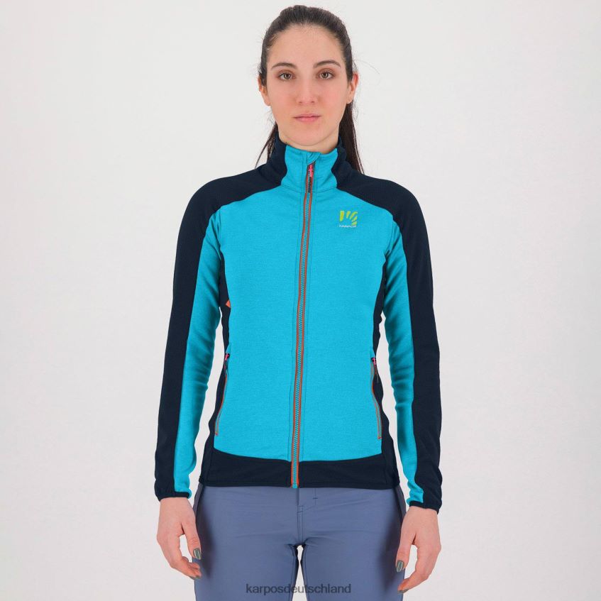 Vlies| de Karpos Frauen Odle mit Fleece blaues Atoll/Vulkan ZV820Z1161
