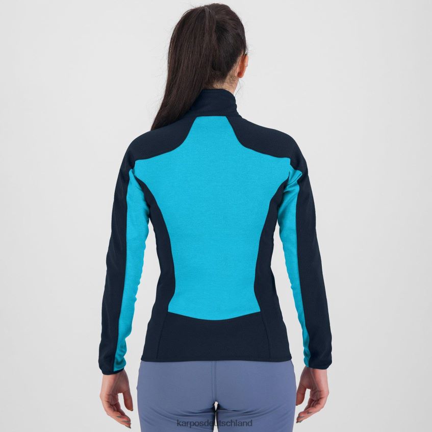 Vlies| de Karpos Frauen Odle mit Fleece blaues Atoll/Vulkan ZV820Z1161