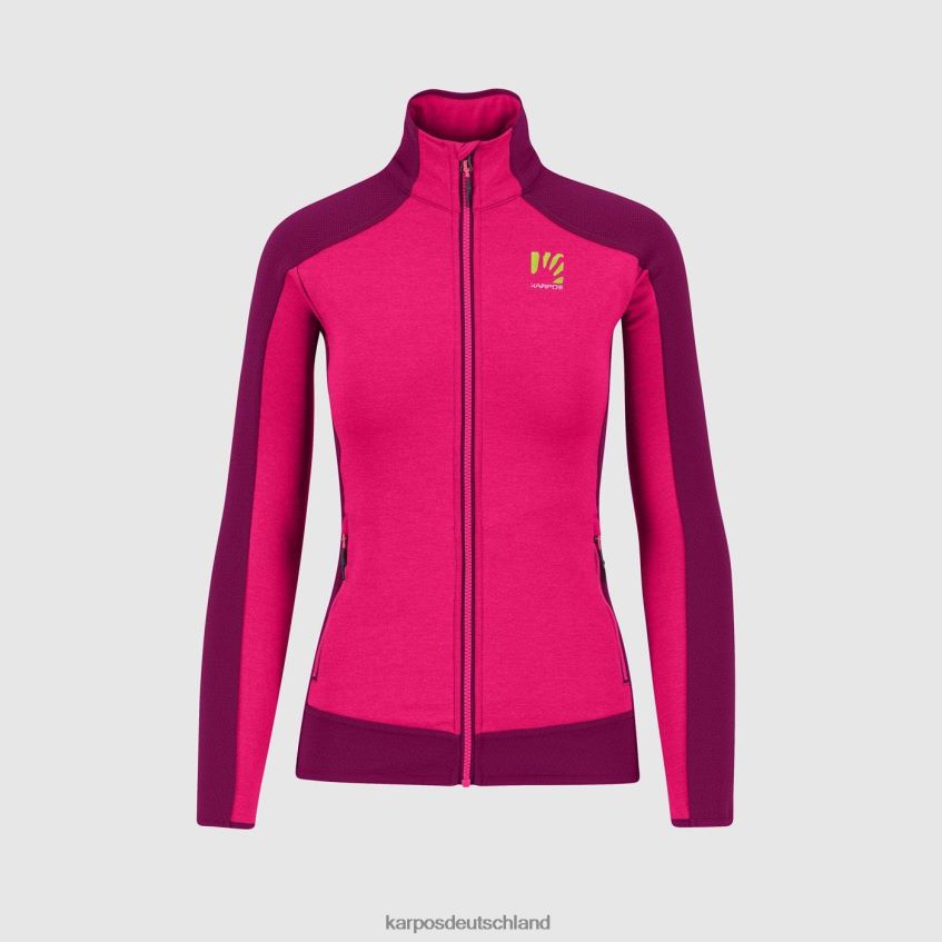 Vlies| de Karpos Frauen Odle mit Fleece rosa/boysenbeere ZV820Z1163