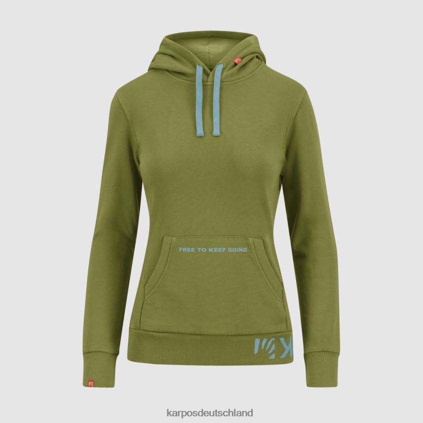 Vlies| de Karpos Frauen Picchio mit Kapuzenpullover Guacamole ZV820Z1187