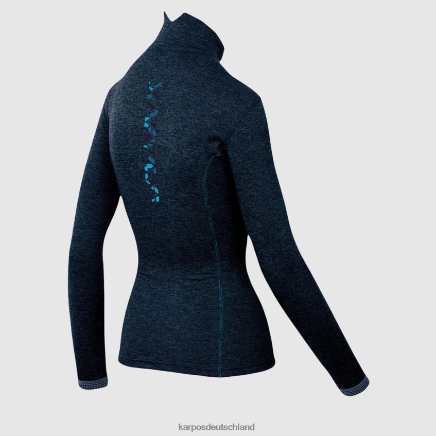 Vlies| de Karpos Frauen Pizzocco mit halbem Reißverschluss Himmelskapitän ZV820Z1206