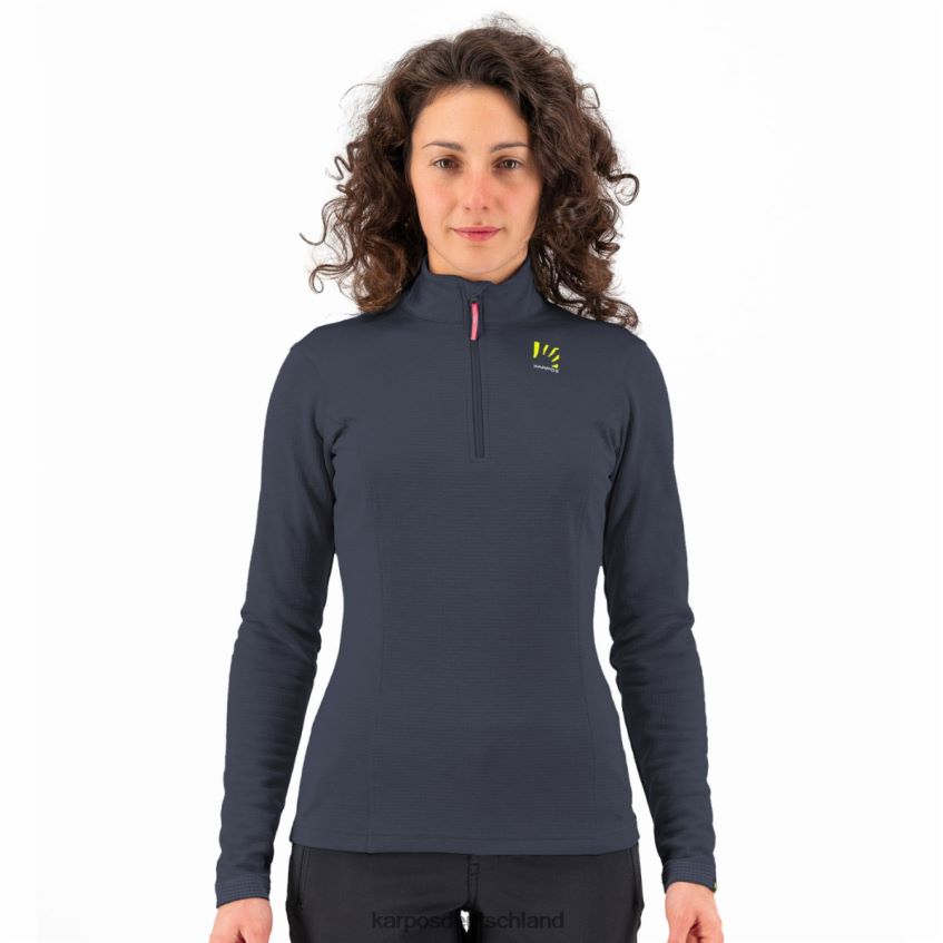 Vlies| de Karpos Frauen Pizzocco mit halbem Reißverschluss Tusche ZV820Z1208