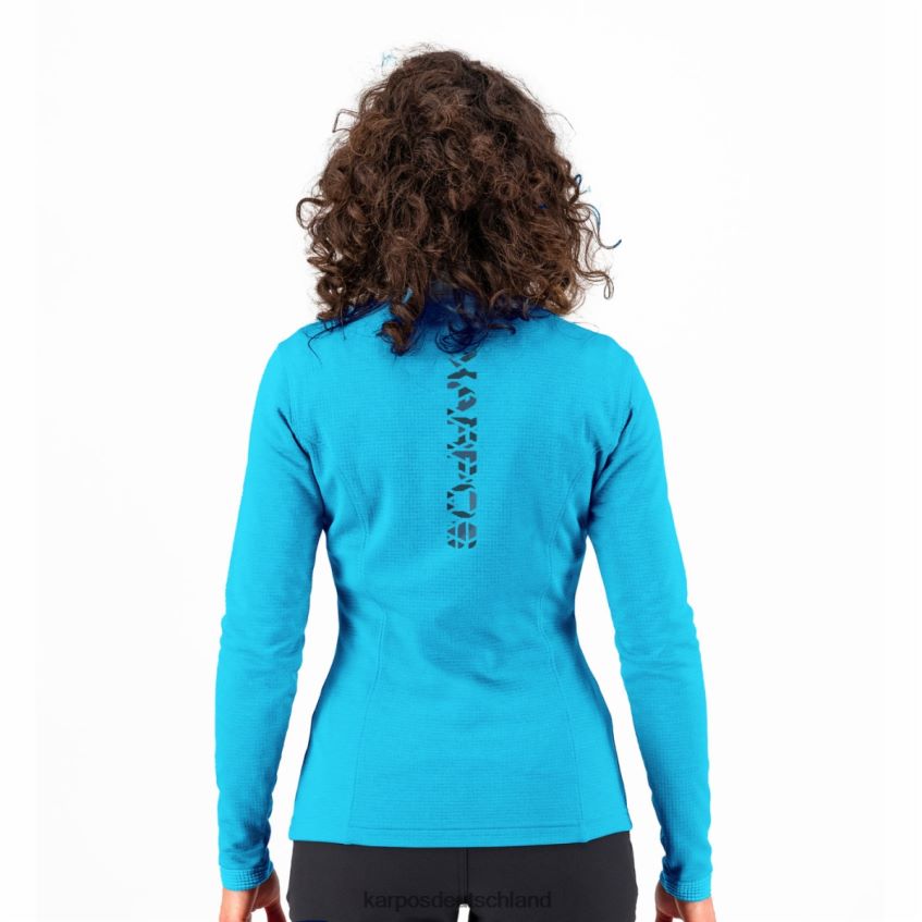 Vlies| de Karpos Frauen Pizzocco mit halbem Reißverschluss blaues Atoll ZV820Z1207