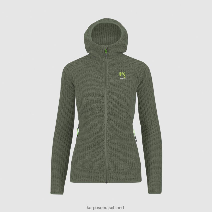 Vlies| de Karpos Frauen Rocchetta mit Kapuzenpullover aus Fleece Thymian ZV820Z1169