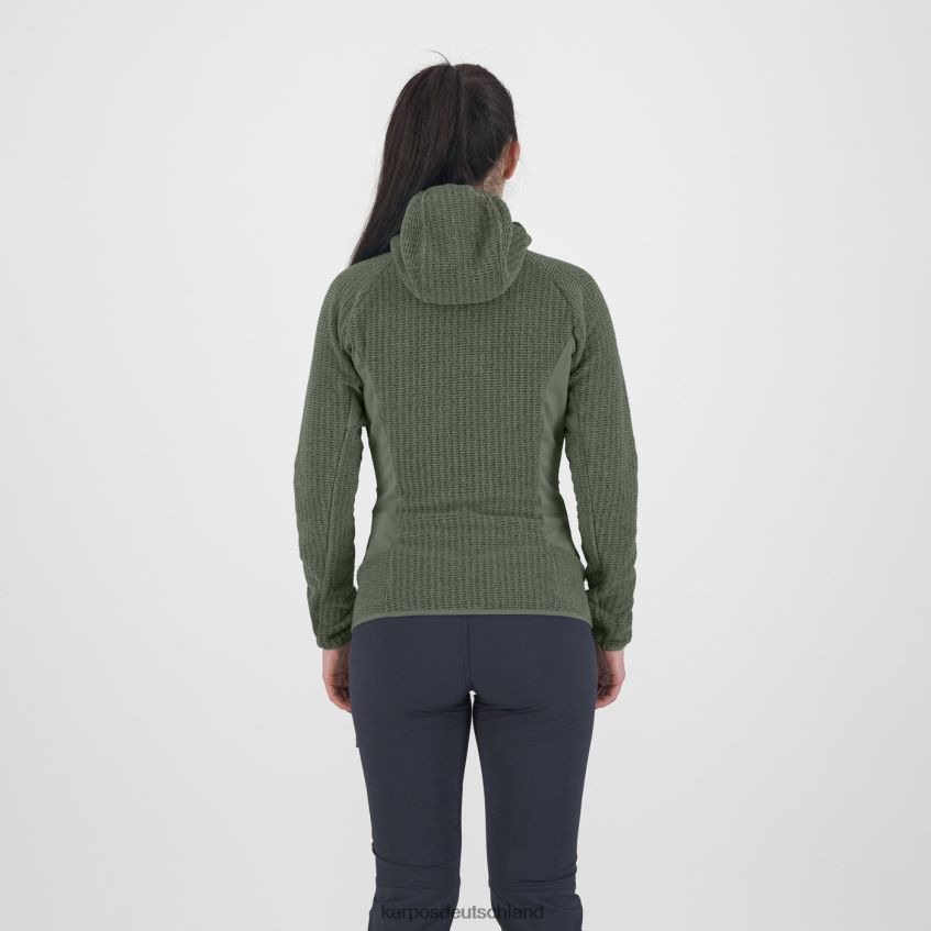 Vlies| de Karpos Frauen Rocchetta mit Kapuzenpullover aus Fleece Thymian ZV820Z1169