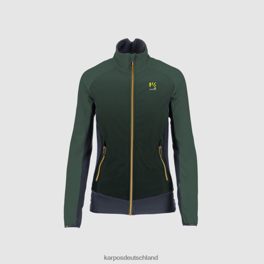 Vlies| de Karpos Frauen Strickwaren mit Fleece Tusche/Dschungelgrün ZV820Z1151