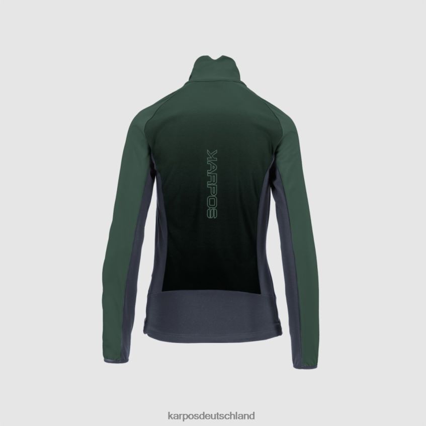 Vlies| de Karpos Frauen Strickwaren mit Fleece Tusche/Dschungelgrün ZV820Z1151