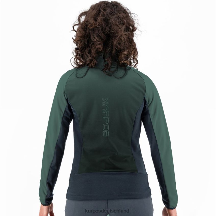 Vlies| de Karpos Frauen Strickwaren mit Fleece Tusche/Dschungelgrün ZV820Z1151