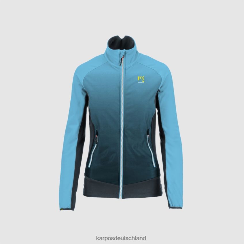 Vlies| de Karpos Frauen Strickwaren mit Fleece dunkler Schiefer/blaues Atoll ZV820Z1153