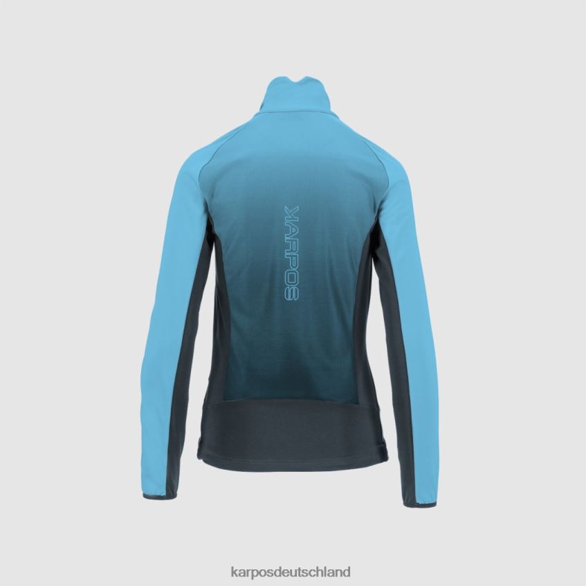 Vlies| de Karpos Frauen Strickwaren mit Fleece dunkler Schiefer/blaues Atoll ZV820Z1153