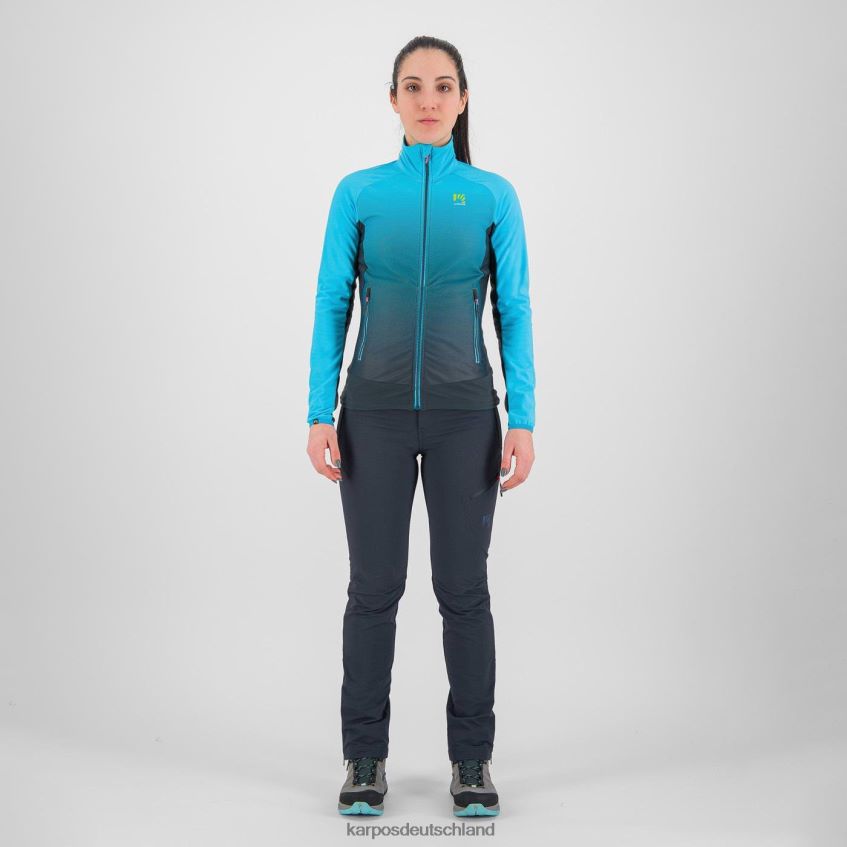 Vlies| de Karpos Frauen Strickwaren mit Fleece vulkanisches/blaues Atoll ZV820Z1154