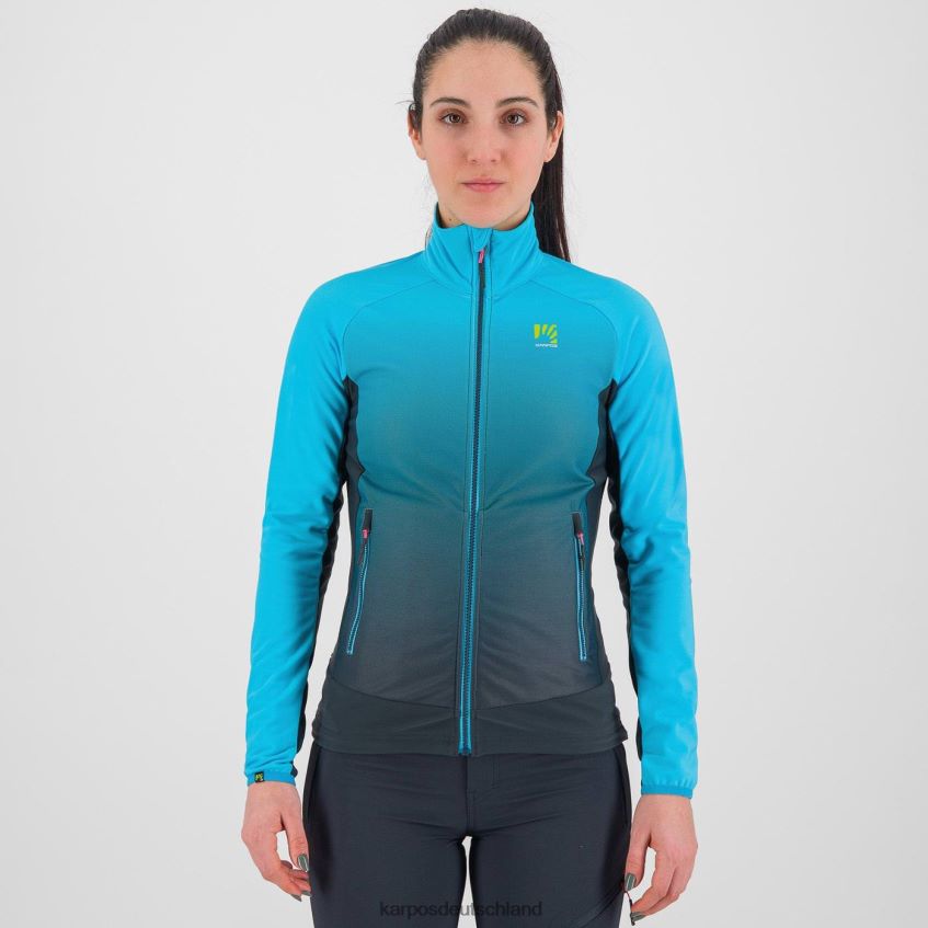 Vlies| de Karpos Frauen Strickwaren mit Fleece vulkanisches/blaues Atoll ZV820Z1154