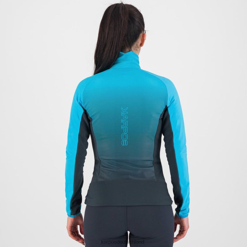 Vlies| de Karpos Frauen Strickwaren mit Fleece vulkanisches/blaues Atoll ZV820Z1154