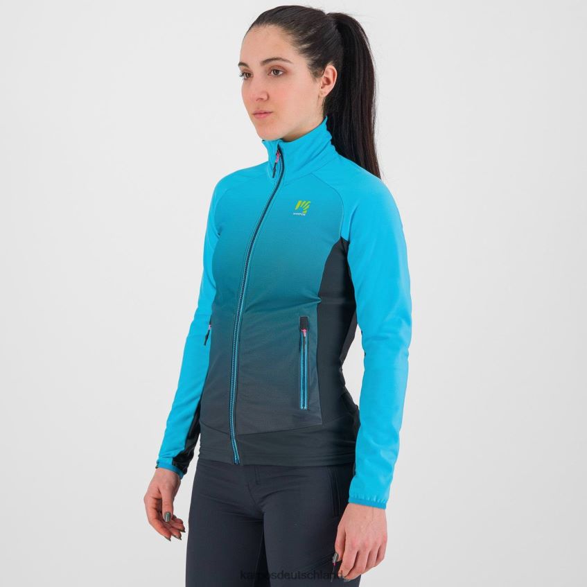 Vlies| de Karpos Frauen Strickwaren mit Fleece vulkanisches/blaues Atoll ZV820Z1154