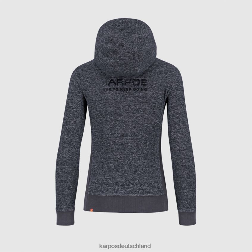 Vlies| de Karpos Frauen Totoga Hanf mit Kapuzenpullover mit durchgehendem Reißverschluss Ombre-Blau-Melange ZV820Z1118