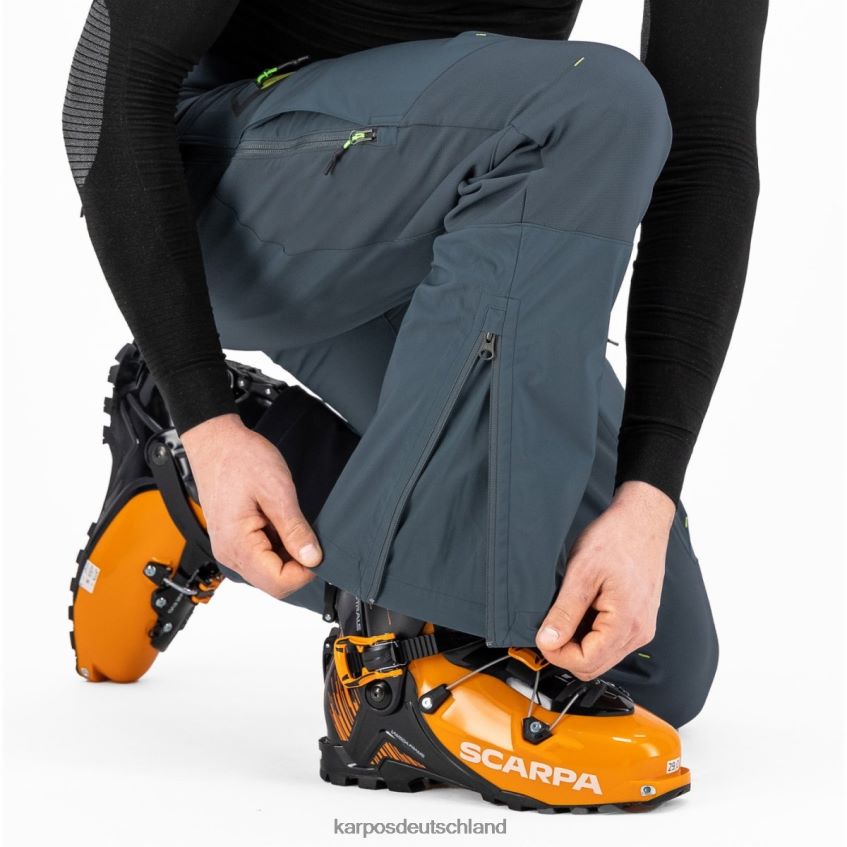 Hose| de Karpos Männer Marmolada-Hose dunkler Schiefer/Limettengrün ZV820Z466