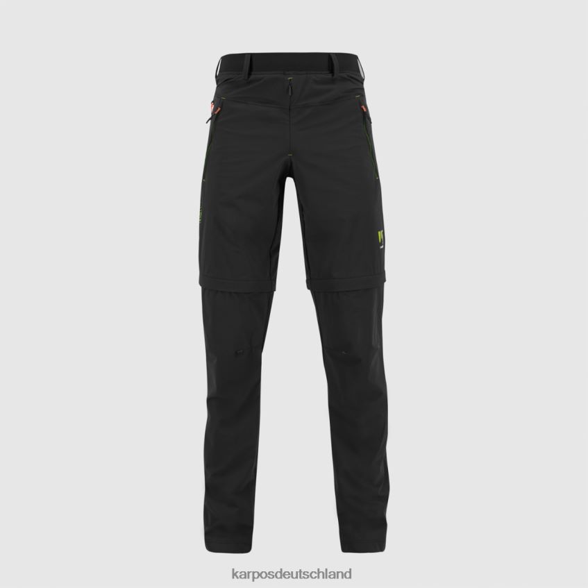 Hose| de Karpos Männer Tre Cime Zip-Off-Hose schwarz/jasmingrün ZV820Z611
